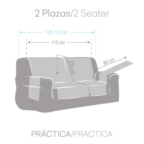 Husa jacquard canapea 2 locuri practica, MID, C1 bej