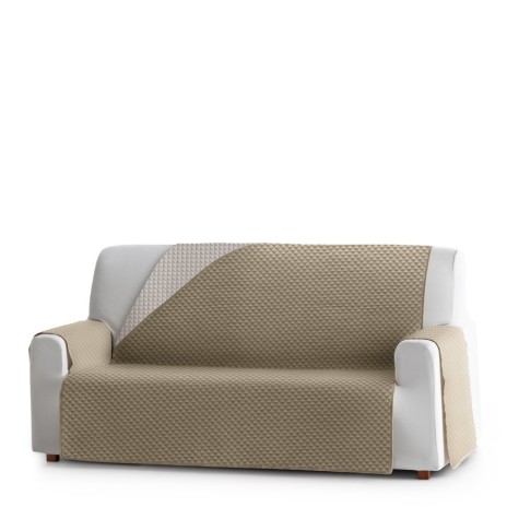 Husa matlasata canapea 3 locuri 155cm, reversibila, Oslo, C/11 Bej inchis/Ecru
