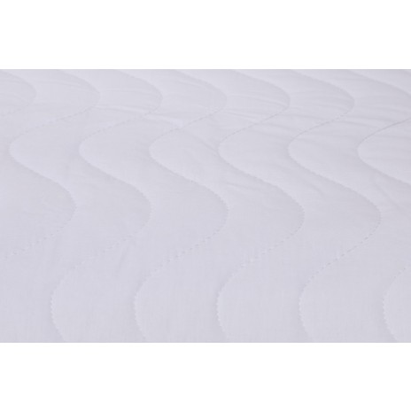 Protectie matlasata cu elastic impermeabila, bumbac 100%, 160x200cm BHPC, alba
