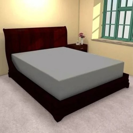 Husa pat tricot cu elastic saltea 140x200cm, gri