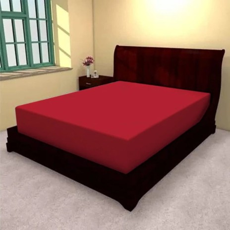 Husa pat tricot cu elastic saltea 140x200cm, Rosu