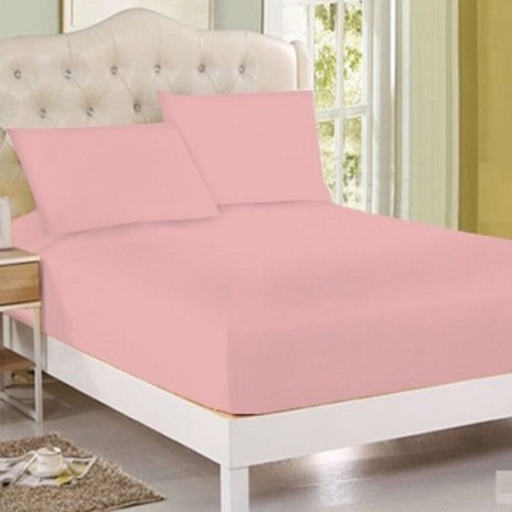 Husa pat tricot cu elastic saltea 160x200cm, roz
