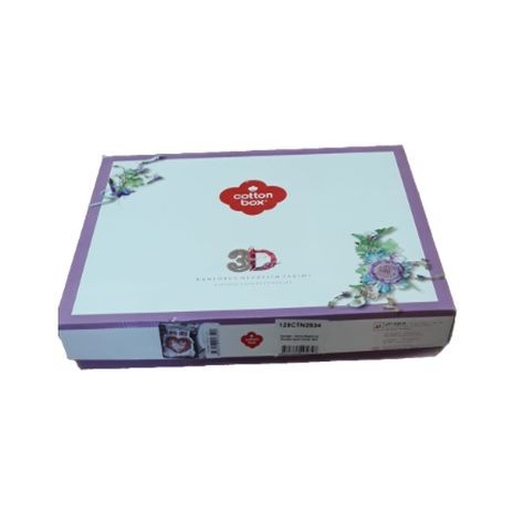 Lenjerie 3D Life din bumbac 100 ranforce, Cotton Box, Greta - Lilac