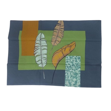 Lenjerie de pat tropicală Tac din bumbac 100% ranforce, cu elastic, calitate premium
