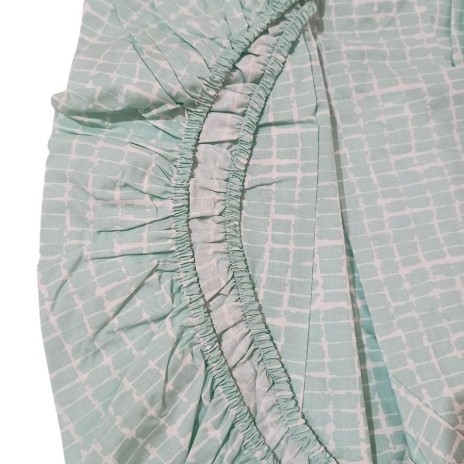 Lenjerie de pat tropicală Tac din bumbac 100% ranforce, cu elastic, calitate premium