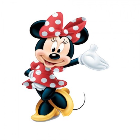 Lenjerie de pat Disney Minnie Lovely Glitter, cu Minnie Mouse, design roșu cu buline albe, text Minnie Mouse, 3 piese, bumbac