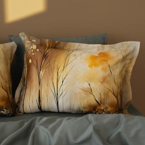 lenjerie de pat 3d bumbac satin first choice angora peisaj