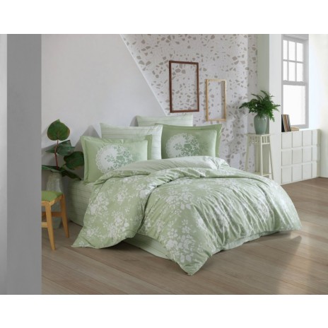 Lenjerie de pat poplin percale, Hobby Home, Flora Green