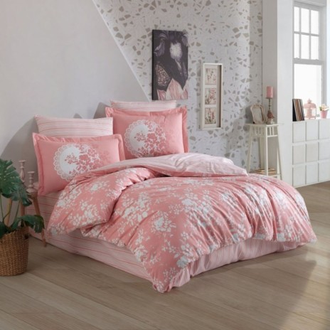 Lenjerie de pat poplin percale, Hobby Home, Flora Powder