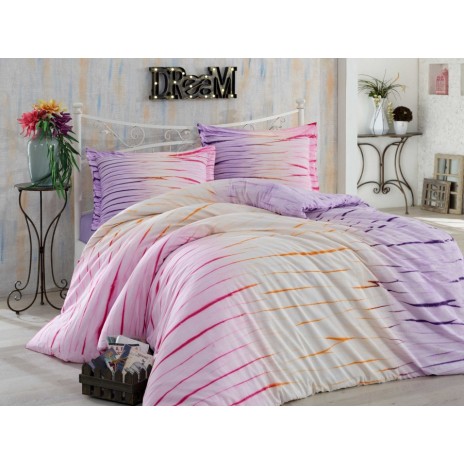 Lenjerie de pat poplin percale, Hobby Home, Kırık - Lilac