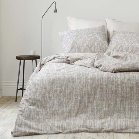 Lenjerie de pat Bahar Home Aris bej cu model texturat din bumbac 100% ranforce 145 TC