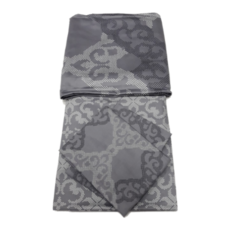 Lenjerie de pat dublu din satin gri, model Corete