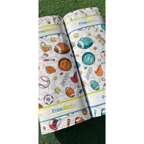 Lenjerie de pat bumbac cearceaf cu elastic ptr saltea 50x110cm x 8H - mingi verzi