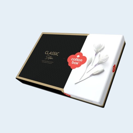 Lenjerie de pat Cotton Box din bumbac mercerizat, 6 piese, albă, cu broderii discrete și elegante