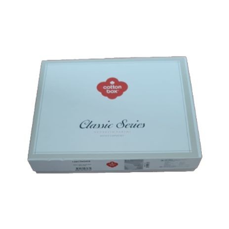 Lenjerie de pat Cotton Box din bumbac mercerizat 100% akfil, 6 piese, albă, cu broderii discrete și elegante