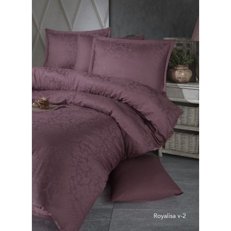 Lenjerie de pat de lux jacquard satin, Clasy Home, Royalisa V2 Mov