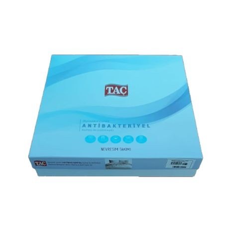 Lenjerie de pat din bumbac 100% ranforce antibacterian, model simplu în nuanță turcoaz.