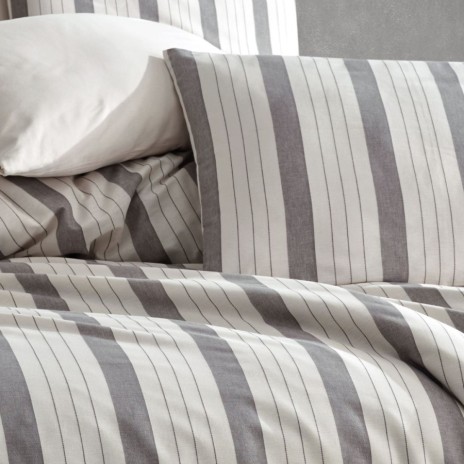 Lenjerie de pat dublu bumbac 100% ranforce, Nazenin Home, Natural Grey
