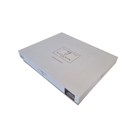 Lenjerie de pat dublu bumbac 100% ranforce, Nazenin Home, Natural Rose