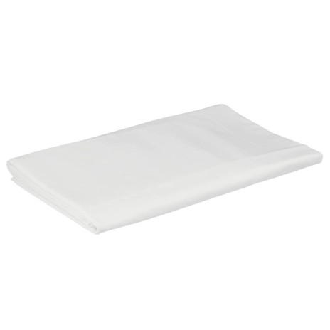 Lenjerie de pat albă din bumbac 100% ranforce, design minimalist, marca Tac.