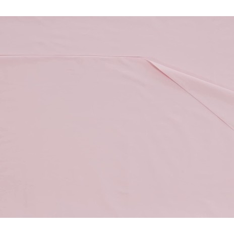 Lenjerie de pat dublu din bumbac 100% ranforce TAC Basic Pink în nuanțe de roz pal, delicată și liniștitoare