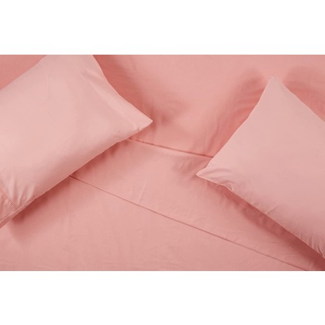 Lenjerie de pat dublu bumbac 100% ranforce somon - Tac Basic