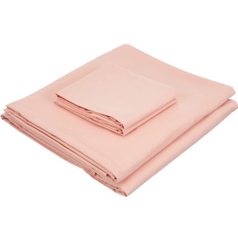 Lenjerie de pat dublu bumbac 100% ranforce somon - Tac Basic
