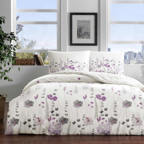 Lenjerie de pat florală Tac din bumbac 100% ranforce, calitate premium