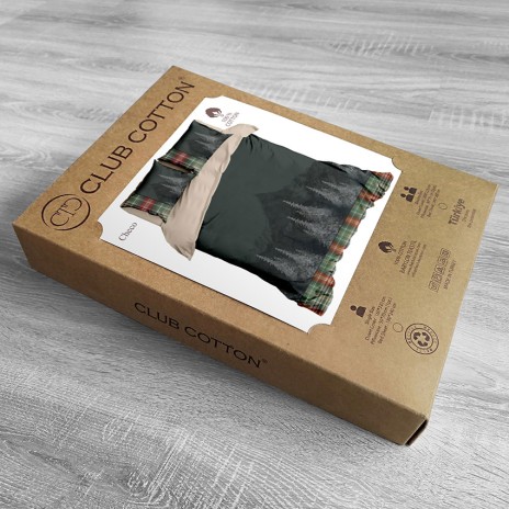 Lenjerie de pat dublu Craciun 3D, bumbac 100% ranforce,Checo