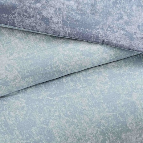 lenjerie pat dublu tac cu 2 fete shimmer albastru ranforce