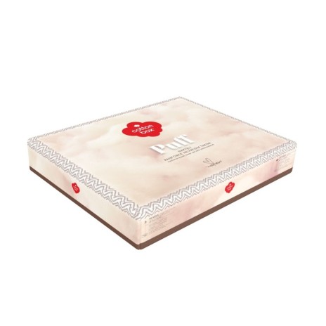 Lenjerie de pat dublu cu broderie, Cotton Box, Liya Tile Red