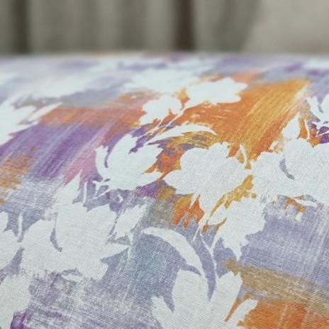 Lenjerie de pat dublu Orchid Mist Cotton Pro Pucioasa bumbac ranforce premium model abstract floral