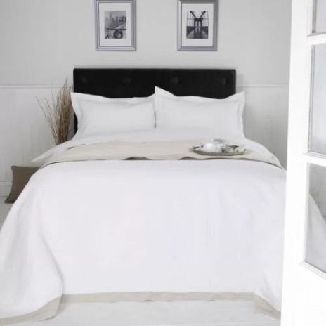 Lenjerie de pat dublu percale culoarea alb