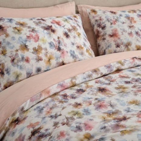 Lenjerie de pat dublu Petal Simphony Cotton Pro Pucioasa bumbac ranforce premium model floral pastelat