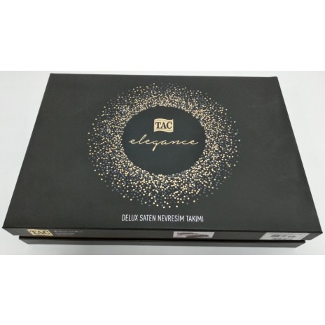 Lenjerie de pat TAC Talin Negru cu design floral negru roșu alb pe bumbac 100% satinat mercerizat, include cearceaf de pat, husă de pilotă și fețe de pernă