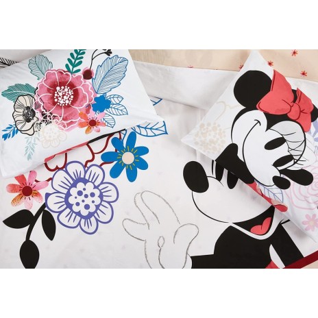 Lenjerie de pat dublu Tac Disney Minnie & Mickey Watercolor
