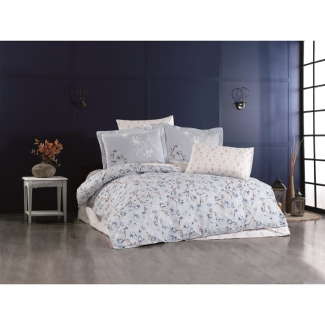 Lenjerie de pat poplin percale, Hobby Home, Jardin Dark Blue