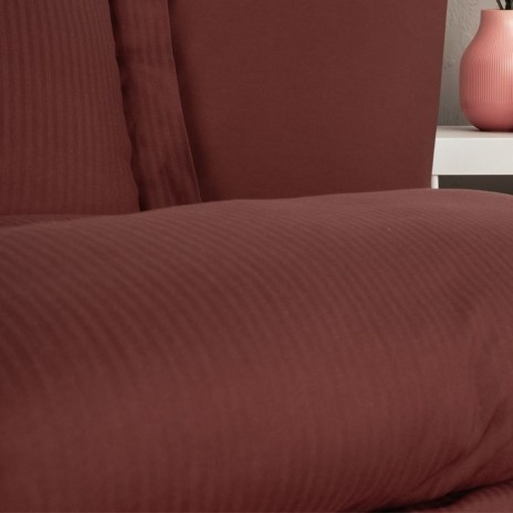 Lenjerii de pat Lyocell si Bumbac 220TC, Craft rosu claret, model armur