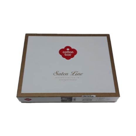 Lenjerie de pat premium satin de lux, Cotton Box, Luisa Powder