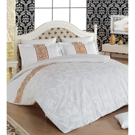 Lenjerie de pat satin de lux, 3 piese, Bahar Home, Angelica v1