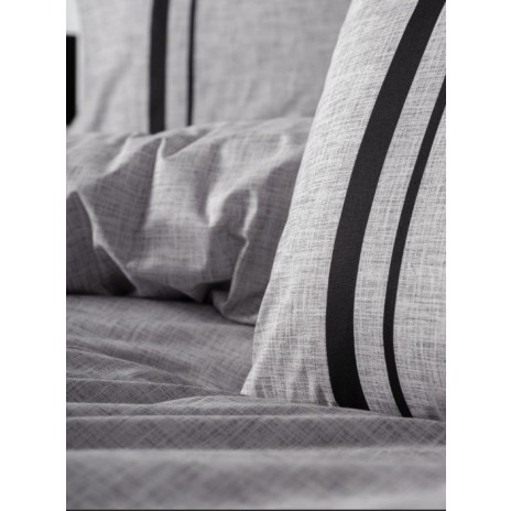 Lenjerie pat 1 persoana bumbac 100% ranforce, Cotton Box, Bitter Grey