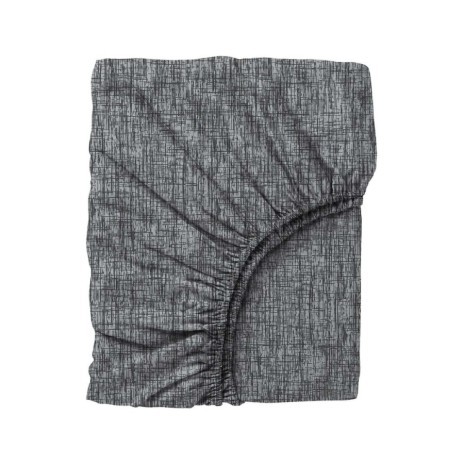 Lenjerie pat 1 persoana Cozy Home Kare Negru ranforce in patrate