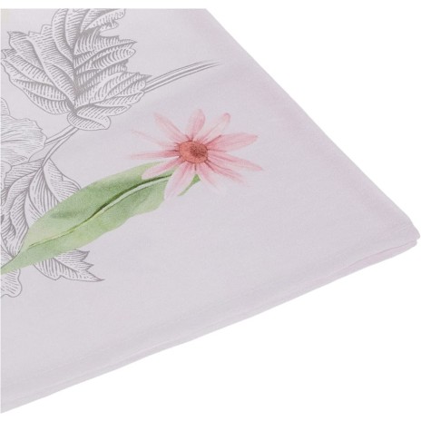 Lenjerie de pat model floral multicolor pe fundal lila, pat dublu, din bumbac 100% ranforce, Tac Adriel