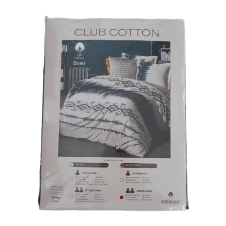 Lenjerie pat dublu bumbac 100% ranforce, Club Cotton, Bono