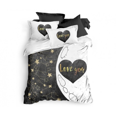 Lenjerie de pat dublu bumbac 100% ranforce Club Cotton Halfy, 
