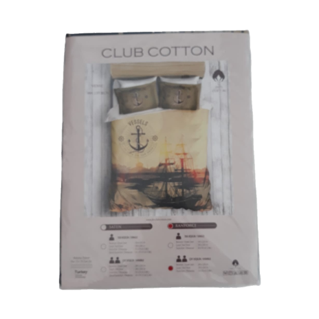 Lenjerie pat dublu bumbac 100% ranforce, Club Cotton, Vesse