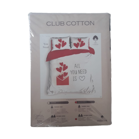 Lenjerie pat dublu bumbac 100% ranforce, Club Cotton, You Need