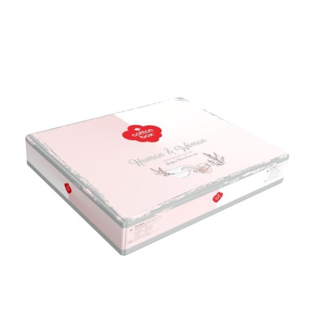 Lenjerie de pat din bumbac ranforce 100% cu model grafic și floral abstract în nuanțe de roz și alb, decorată cu linii artistice și accente moderne