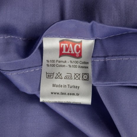 Lenjerie pat satin Tac Digital Dafne mov cu flori 200x220