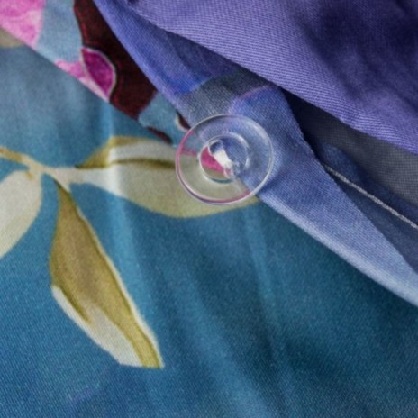 Lenjerie pat satin Tac Digital Dafne mov cu flori 200x220